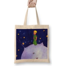 Baskı Dükkanı Le Petit Prince Küçük Prens 06 Bez Çanta Uzun Saplı