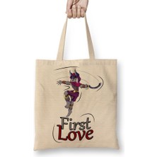 Baskı Dükkanı First Love Asuri Bez Çanta Uzun Saplı