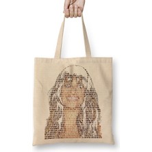 Baskı Dükkanı Lea Michele 06 Bez Çanta Uzun Saplı