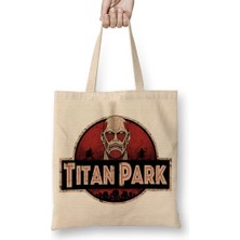 Baskı Dükkanı Attack On Titan Titan Park Bez Çanta Uzun Saplı