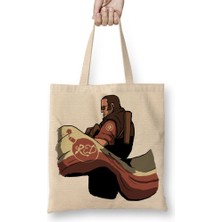 Baskı Dükkanı Red Sniper Bez Çanta Uzun Saplı