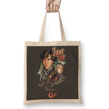 Baskı Dükkanı Sherlock The Game Is On Bez Çanta Uzun Saplı