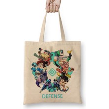 Baskı Dükkanı Defense Overwatch Bez Çanta Uzun Saplı
