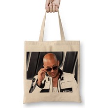 Baskı Dükkanı Vin Diesel Julinho Da Van Bez Çanta Uzun Saplı