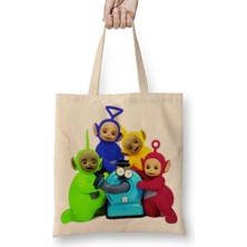 Baskı Dükkanı The Teletubbies 06 Bez Çanta Uzun Saplı