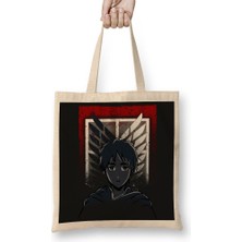 Baskı Dükkanı Attack On Titan Human Hope Bez Çanta Uzun Saplı