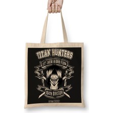 Baskı Dükkanı Attack On Titan Titan Hunters Bez Çanta Uzun Saplı