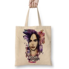 Baskı Dükkanı Jessica Jones Marvel Bez Çanta Uzun Saplı