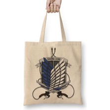 Baskı Dükkanı Attack On Titan Scoutıng Legıon Bez Çanta Uzun Saplı