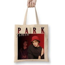 Baskı Dükkanı Bts Park Jimin Bez Çanta Uzun Saplı