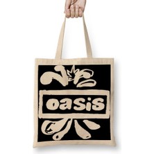 Baskı Dükkanı Oasis Logo Bez Çanta Uzun Saplı