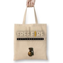 Baskı Dükkanı Free Fire Granade Bez Çanta Uzun Saplı