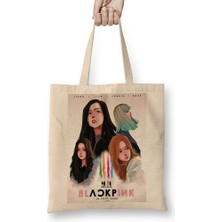 Baskı Dükkanı Blackpink Bez Çanta Uzun Saplı
