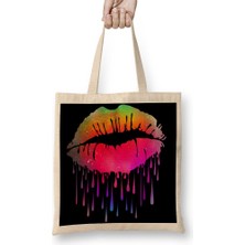 Baskı Dükkanı Şeker Gibi Dudaklar Bez Çanta Uzun Saplı