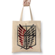 Baskı Dükkanı Attack On Titan Scoutıng Legıon Bez Çanta Uzun Saplı