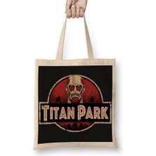 Baskı Dükkanı Attack On Titan Titan Park Bez Çanta Uzun Saplı