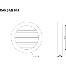 Raksan Yuvarlak Lineer MENFEZ-BEYAZ-Ø100