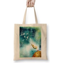 Baskı Dükkanı Küçük Prens 3 Bez Çanta Uzun Saplı