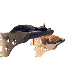 Hobipets Cama Asılan Kedi Yatağı Vantuzlu Ahşap Hy1 Medium