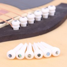 St Sports Sığır Kemik Köprüsü Eyer + 1x Oluklu Somun + 6x Köprü Pin Klasik Gitar Için Set (Yurt Dışından)