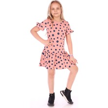 Toontoy Kids Toontoy Kız Çocuk Komple Puantiye Baskılı Elbise