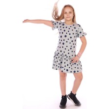 Toontoy Kids Toontoy Kız Çocuk Komple Puantiye Baskılı Elbise