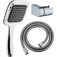 Ahlez Elite Duş Başlığı + Pvc Duş Hortumu + L Mafsal Duş Takımı Duş Seti