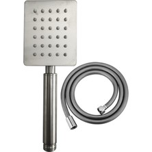 Ahlez Shine Krom Paslanmaz Duş Başlığı + Pvc Duş Hortumu Duş Takımı Duş Seti