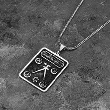 Tesbih Sepetim Barbaros Hayrettin Paşa Sancağı Işlemeli Gümüş Kolye