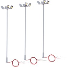 Vogue 3 Parça Model Tren LED Işık 1/87 Ho Ölçekli Lamppost 3 V Sokak Diorama Için (Yurt Dışından)