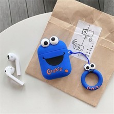 Bipower Bipower Airpods 1-2. Nesil Uyumlu Kılıf Cute Cookie Mavi