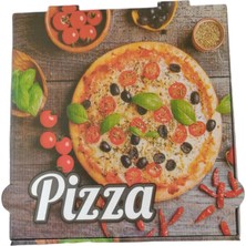 Aypack Pizza Kutusu Baskılı 28X28X4 cm 5 Adet