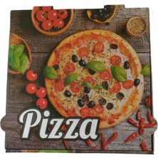 Aypack Pizza Kutusu Baskılı 28X28X4 cm 5 Adet