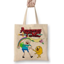 Baskı Dükkanı Adventure Time Finn Jake Princess Bubblegum Marceline Martin Mertens Flame Princess Bez Çanta Uzun Saplı