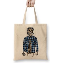 Baskı Dükkanı Coyotes Caveira Bone Bez Çanta Uzun Saplı