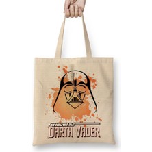 Baskı Dükkanı Darth Vader Bez Çanta Uzun Saplı