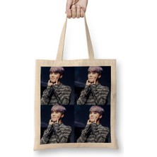 Baskı Dükkanı Bts Jimin Bez Çanta Uzun Saplı