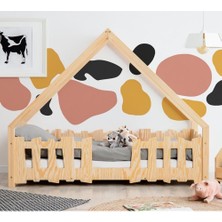 MiniWood Montessori Yatak Bebek Yatak Korumalıklı Star