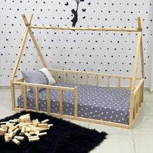 MiniWood Montessori Yatak Doğal Çam Apaçi