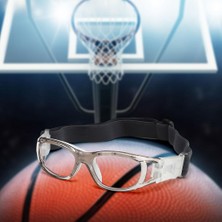 Futbol Basketbol Gözlükleri Anti-Çarpışma Hafif Futbol Sporları Goggles Gri