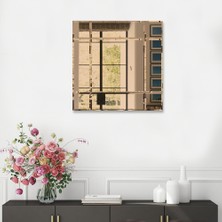 Decorita Ayna - Bronz Ayna - 9 Parçalı Tasarım Ayna - 60cm x 60cm