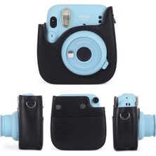 Shun Fujifilm Instax Mini 11 Için Kamera Kılıfı Cep Omuz Askısı ile Pu Deri Çanta (Yurt Dışından)