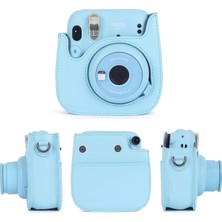 Shun Fujifilm Instax Mini 11 Için Kamera Kılıfı Cep Omuz Askısı ile Pu Deri Çanta (Yurt Dışından)