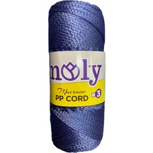 Moly Pp Cord Polyester Makrome İp No:3 100GR Havacı Mavi