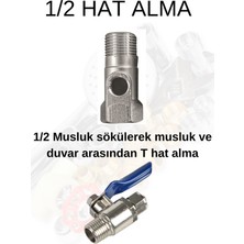 Su Arıtma Cihazı 1/2" Hat Alma Aparatı ve Küresel Vana