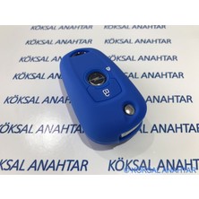Köksal Anahtar Opel Astra K Silikon Anahtar Kılıfı (Mavi Renk)