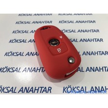 Köksal Anahtar Opel Astra K Silikon Anahtar Kılıfı (Kırmızı Renk)