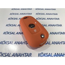 Köksal Anahtar Opel Astra K Silikon Anahtar Kılıfı (Turuncu Renk)