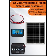 Aydınlatma Grande Mono Solar Paket 12 Volt -200WP