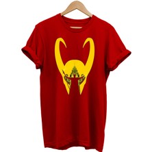 Remonz Loki Baskılı %100 Pamuk Oversize T-Shirt Büyük Beden Tişört